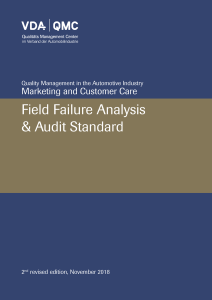 VDA – Field Failure Analysis