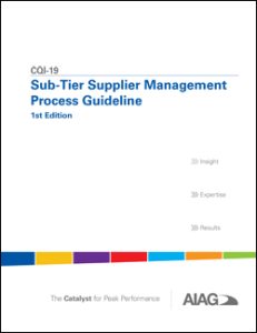 CQI-19 Sub-Tier Supplier Management Process Guide